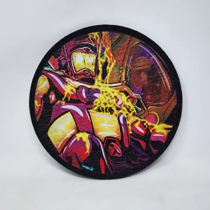 VGoodiEZ Crohnabist Designed- Series 3, Slide #1 “Dabtron” (8″ Round) Mat by Moodmats - Ecigdepot
