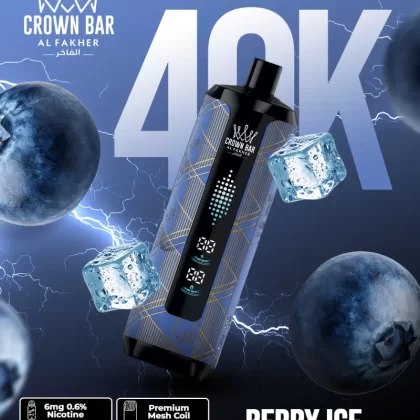 Al Fakher Crown Bar Mega Max 40K - Berry Ice - Vapesonline