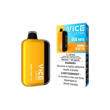 Vice Ultra 60K Disposable Vape – Banana Beast Ice - Eliquidsupply