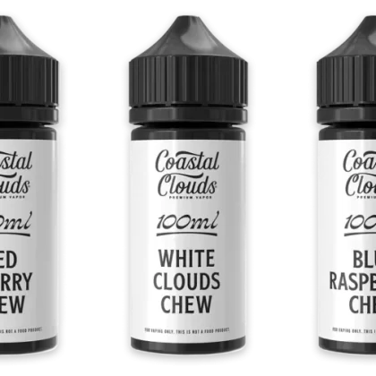 Coastal Clouds Premium E-Liquid 100ml - Blue Raspberry Chew / 3mg - Vapeciga