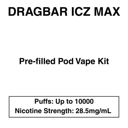 Zoovoo – Dragbar Icz Max – Vape Kit – 10000 Puffs - Vape Product, Vape Product
