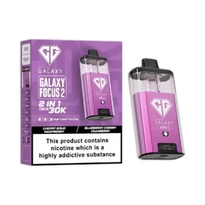 Crystal Galaxy 30K Focus 2 Prefilled Pod Kit Cherry Sour Raspberry/Blueberry Cherry Cranberry - Ecigpremium