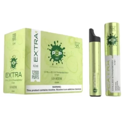 Pop Xtra Disposables 5% 1200 puffs – Chilled Strawberry Kiwi [CLEARANCE]