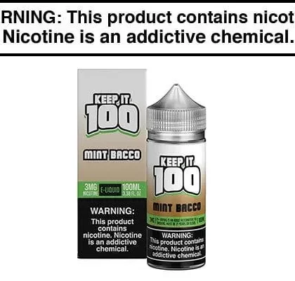 MINT BACCO BY KEEP IT 100 100ML - Vapejuice