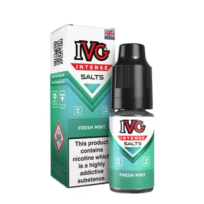 IVG Intense Fresh Mint Nic Salt Vape Juice - Strength 20mg