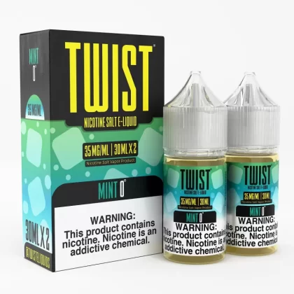 TWIST Nicotine Salt E-Liquid - Mint 0° - 60ML E-Liquid (Twin 30ML Pack) - 35MG