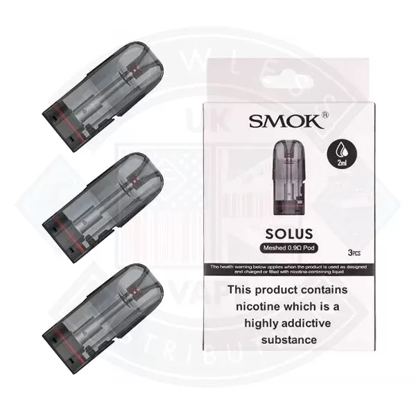 Smok Solus 2 Replacement Pod – 3pcs/pack - Type#Meshed 0.9ohm - 2ml