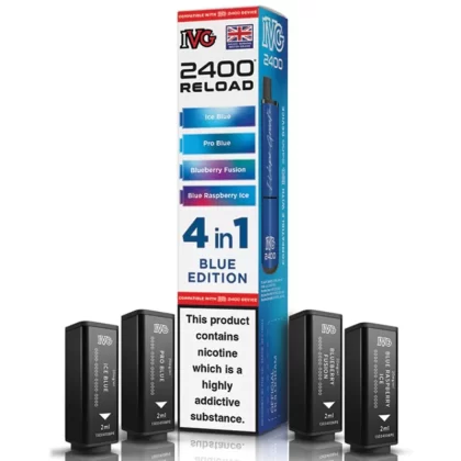 Blue Edition IVG 2400 Reload Refill Pods (x4) - 88Vape