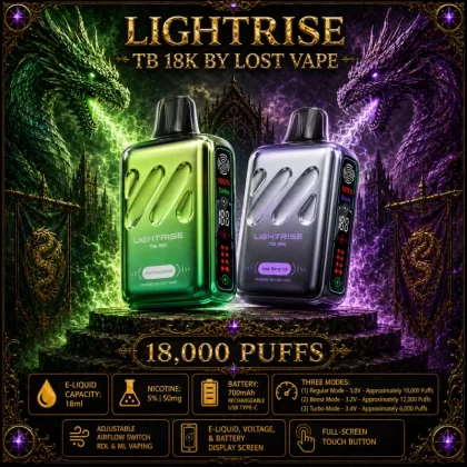 LightRise TB 18K by Lost Vape - Green Apple Blast (WHT Series)