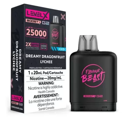 Flavour Beast Level X Vape Pod – 25K – Dreamy Dragonfruit Lychee