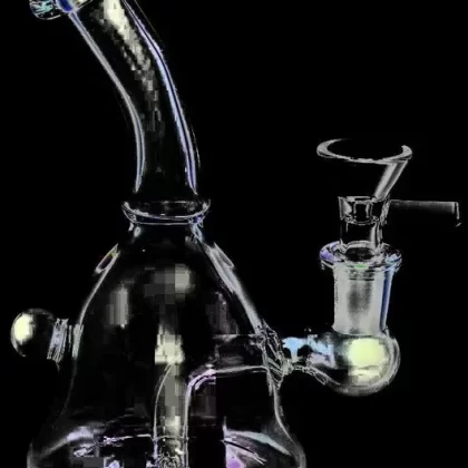 Handbell Iridescent Glass Water Pipe - Vape Store