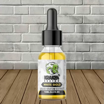 Kraken Kratom White Gold Liquid Kratom Extract 15ml - size#Single Shot>Full Case (20ct) (3D4FA8)