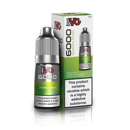 IVG 6000 Sourberry Fusion Nic Salt Vape Juice - Strength