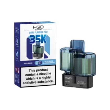 HQD Glow Air 35K Prefilled Pod Mad Blue / Blue Razz Blackcurrant - 20mg