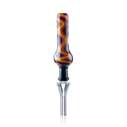 Nectar Collector | Pocket Glass Hand Straw w/ Quartz Tip | 4″ – 10mm – Various Colors