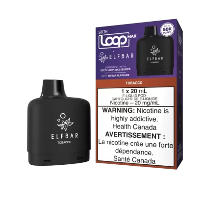 STLTH LOOP MAX X ELFBAR Pod Pack - Tobacco - 20 mg/mL (wholeseller) - Excise ON, 20 mg/mL (wholeseller) - Excise NB