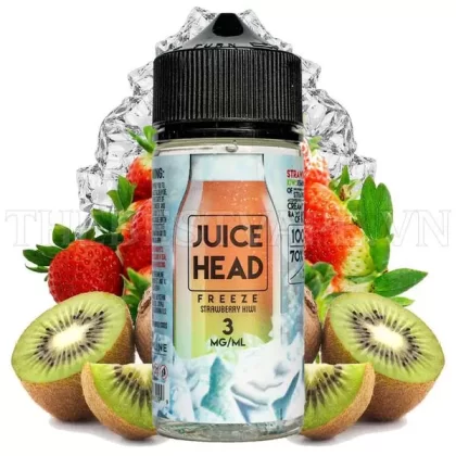JUICE HEAD EXTRA FREEZE STRAWBERRY KIWI 100ML - Vapebar Pk