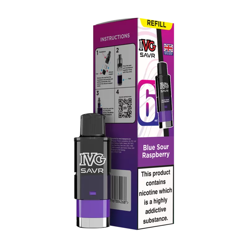 Blue Sour Raspberry IVG SAVR Refill Pack - Vapeshop Co