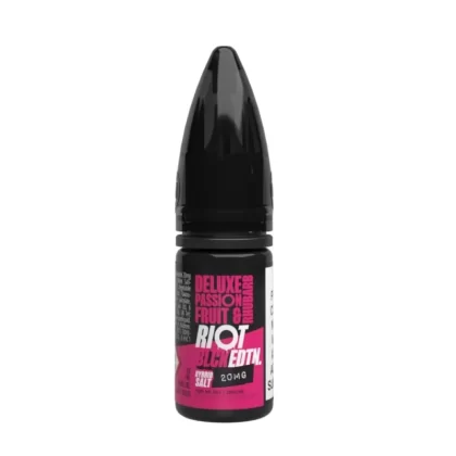 Passionfruit & Rhubarb E-Liquid Black Edition by Riot Squad (10ml) - 5mg