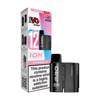 Strawberry Ice IVG Pro 12 Refill Pack - Ecigwizard