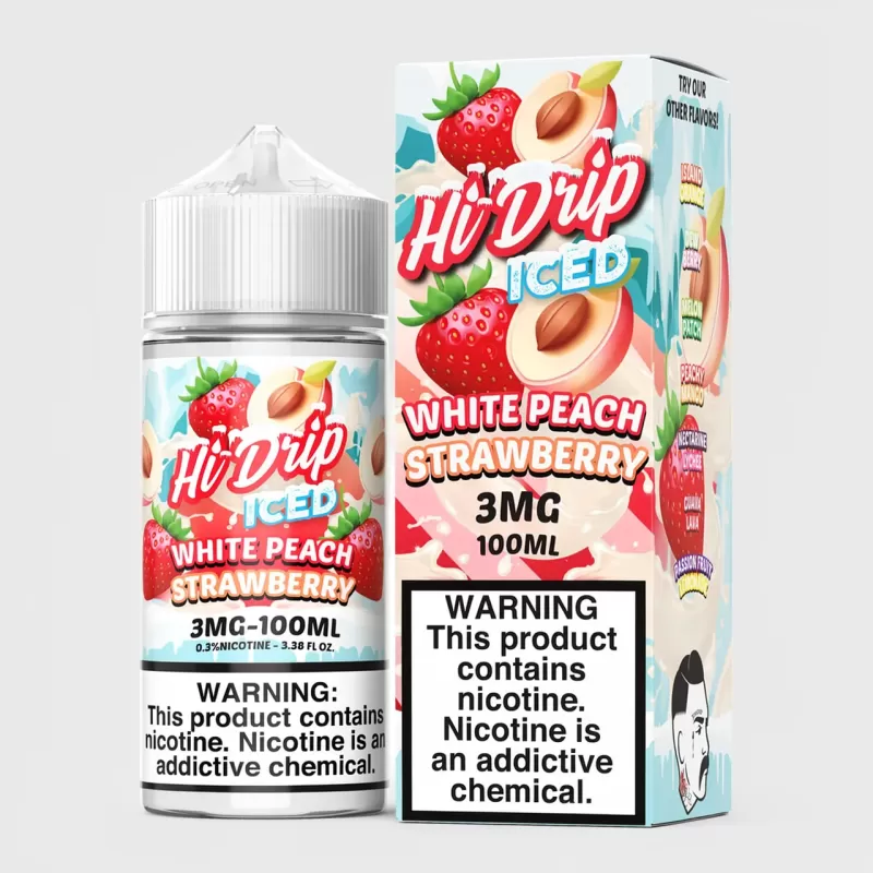 White Peach Strawberry ICED by Hi-Drip – 100mL E-Liquid