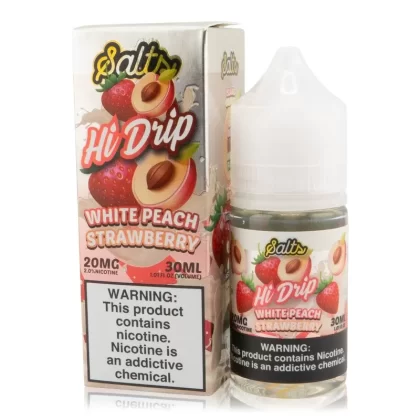 Hi-Drip White Peach Strawberry Salts - Nic Level#20mg>50mg (2C0380)