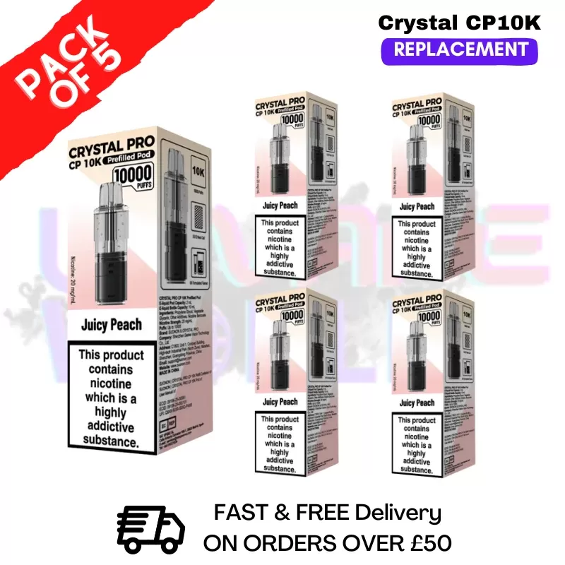 Juicy Peach CP Pro 10K Replacement Pods Box Of 5