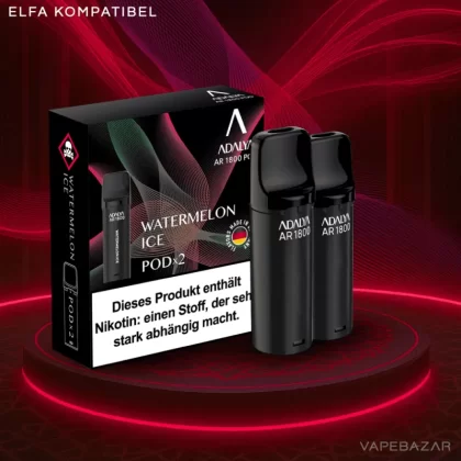 Adalya Alpha Pods – Watermelon Ice – (2er Pack) - Adalya / Propylenglykol / Aromastoffe / Glycerin / Nikotinbenzoat