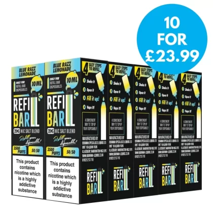 Box of 10 – 20mg Refill Bar Salts 10ml Nic Salts (50VG/50PG) - Vape Co