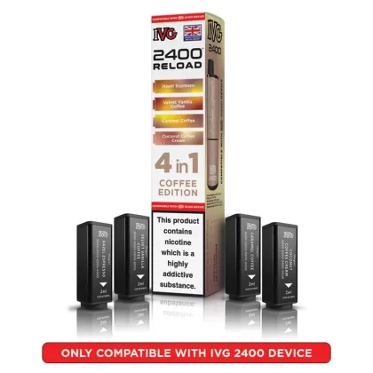 IVG 2400 Reload 4 in 1 Prefilled Pods Coffee Edition
