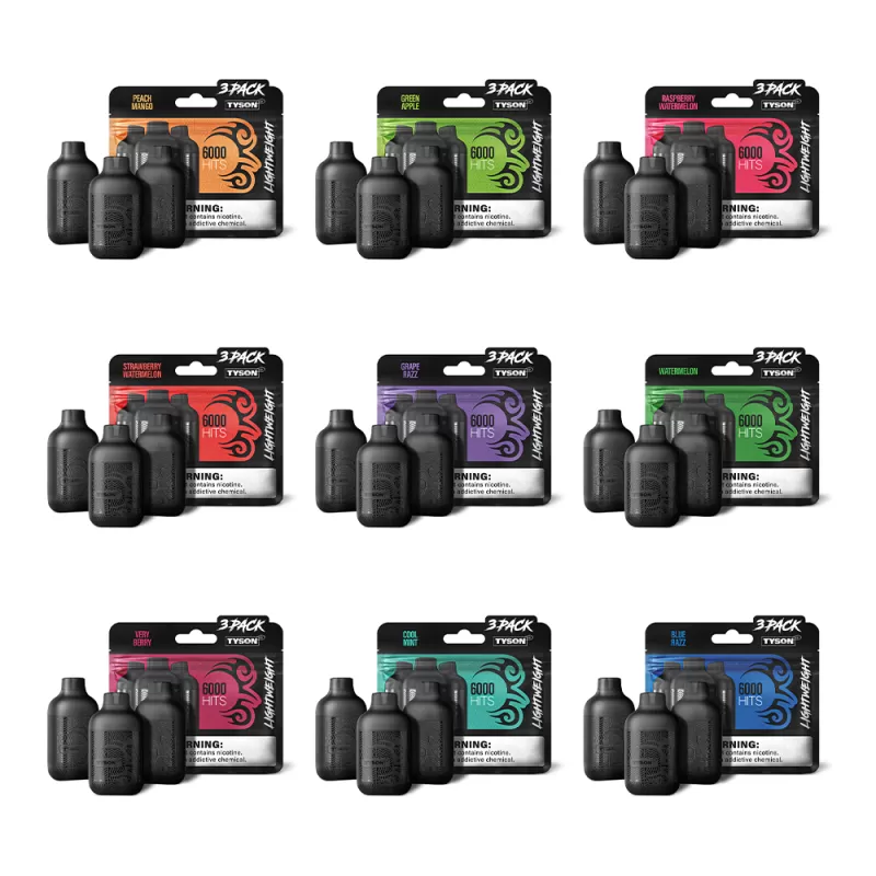 Tyson 2.0 Lightweight 6K Puff Disposable Device - 6,000 Puffs - Green Apple - Image 2