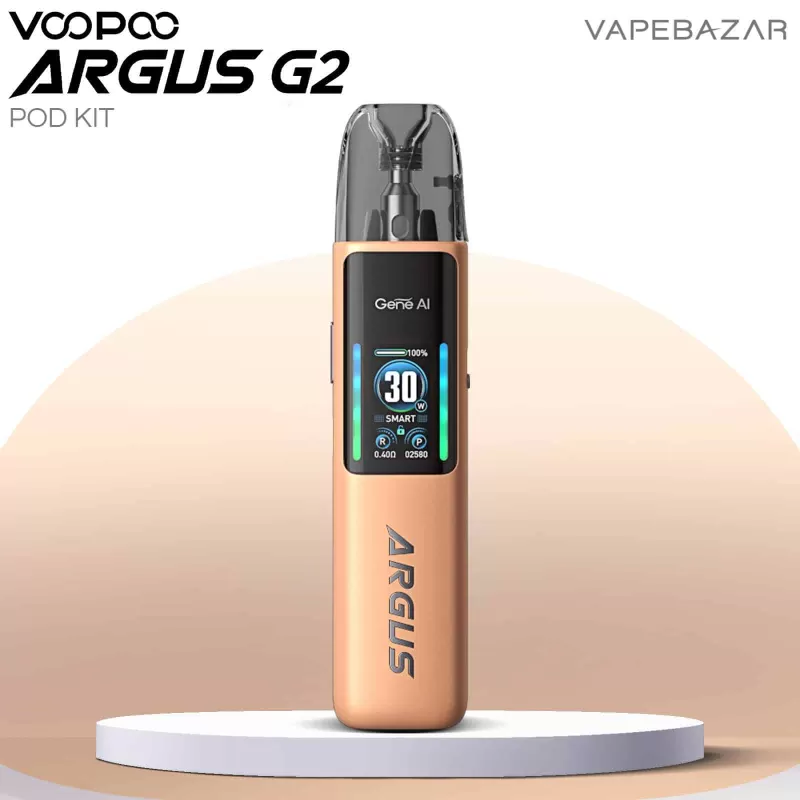 VooPoo Argus G2 Podsystem – Peachy Beige - Pod Kit / 1100 mAh / 3 ml / USB-C / Peachy Beige