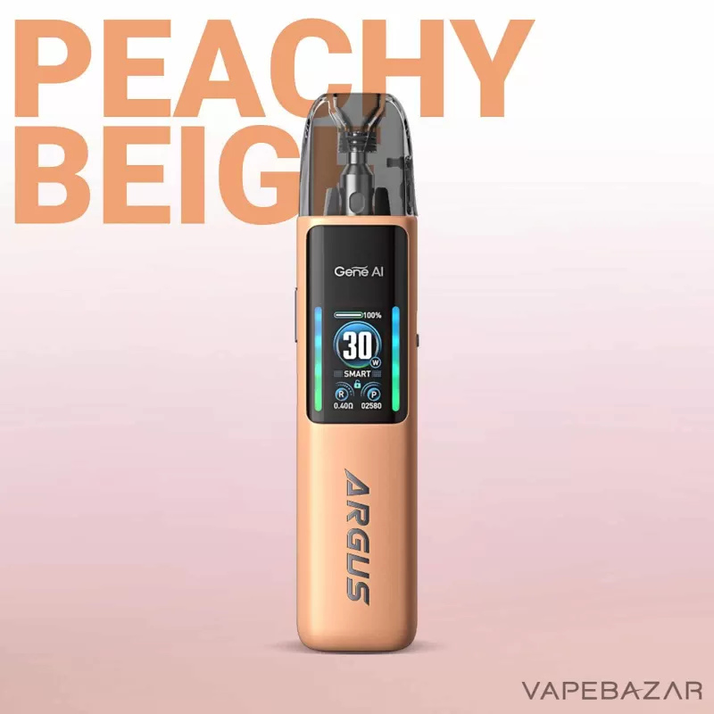 VooPoo Argus G2 Podsystem – Peachy Beige - Pod Kit / 1100 mAh / 3 ml / USB-C / Peachy Beige - Image 2