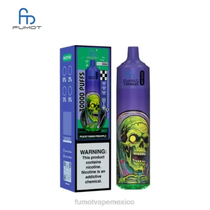 Fumot Vape Shop JRX821 piña y mango color durazno Fumot Tornado música de 30k
