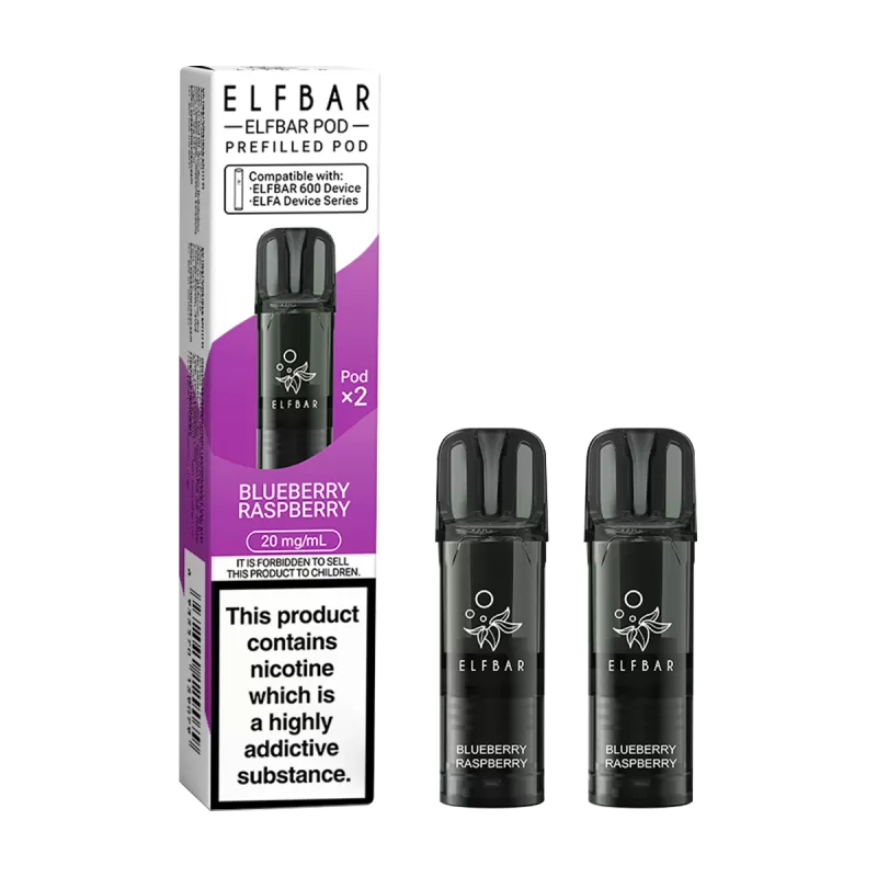 Blueberry Raspberry Elfbar 600 Pods - 20mg - Vape Product (1EE99F)