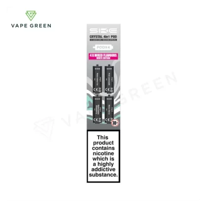 White Edition Prefilled Pods by SKE Crystal 4 in 1