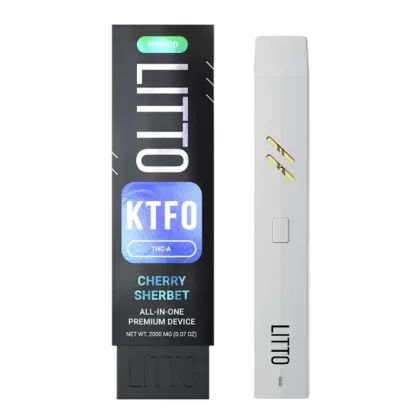Litto KTFO THC-A Vaporizer – 2000mg - Strain#Cherry Sherbet (H)>Strawberry Diesel (H)>Melon Crush (I)>Jack Herer (S)
