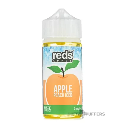 Daze – Reds Peach Apple Iced 100mL - Nicotine Strength#0mg>3mg>6mg