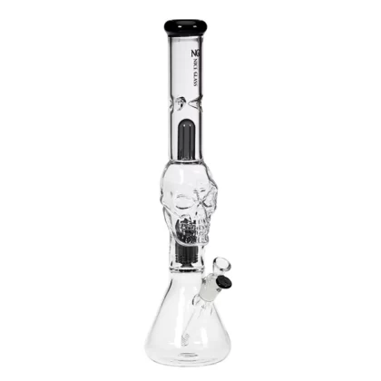 Nice Glass – 19″ Skull Head 6-Arm Tree Perc Bong