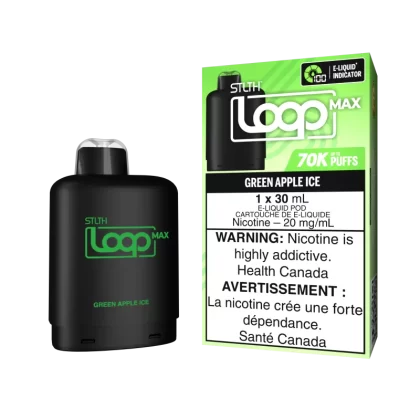 STLTH LOOP MAX Pod Pack - Green Apple Ice - 20 mg/mL (wholeseller) (SK) - Excise FED (01567F)