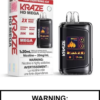 Red Lightning Ice Kraze HD Mega Disposable Vape