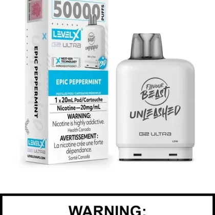Epic Peppermint Iced Flavour Beast Unleashed Level X Ultra Pods