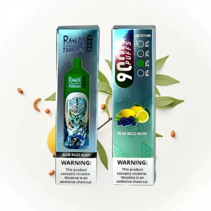 RandM Fumot Tornado 9000 Puffs Disposable Vape - Black Dragon Ice, Blue Razz Ice; Inquiry