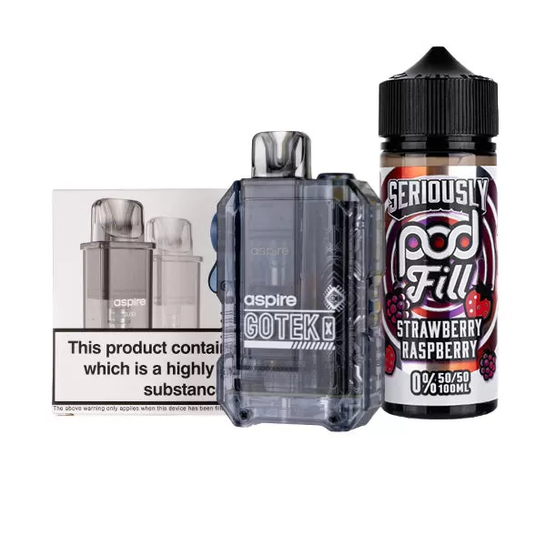 Aspire GoTek X Nicotine Free Bundle - Transparent / 0.6ohm