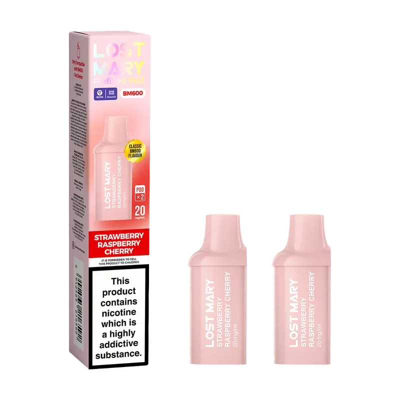 Strawberry Raspberry Cherry Lost Mary BM600 Pods - Vape Product