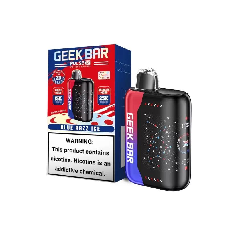 Geek Bar Pulse X 25K Puff PATRIOT EDITION Rechargeable Disposable Device – 25000 Puffs - Watermelon Ice - Image 2