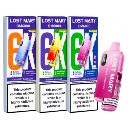 Lost Mary BM6000 Prefilled Vape KIT 10mg - Blackcurrant Apple