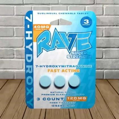Rave Super Strength 7-Hydroxymitragynine Extract Tablets 3ct