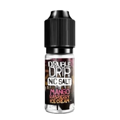 Double Drip Mango Raspberry Ice Cream Nic Salt Vape Juice - 10 Pack - Strength