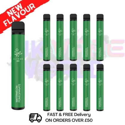 Elf Bar 600puff – Watermelon Pomegrante Flavour Box of 10